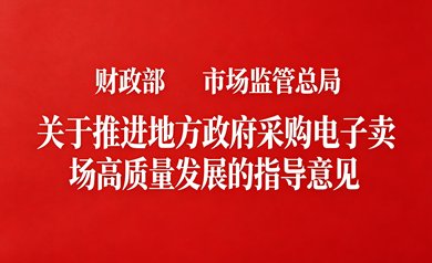 两部门发布推进地方政府采购电子卖场高质量发展指导意见 400-810-1996 | 服务投